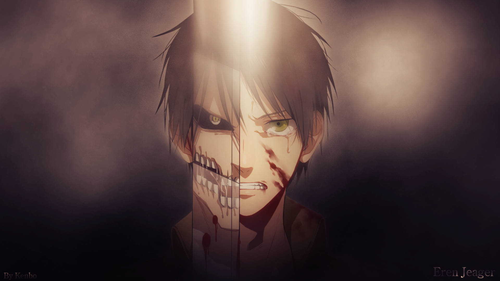 Attack On Titan Τιτάνας Έρεν με Ματωμένο Πρόσωπο Ταπετσαρία