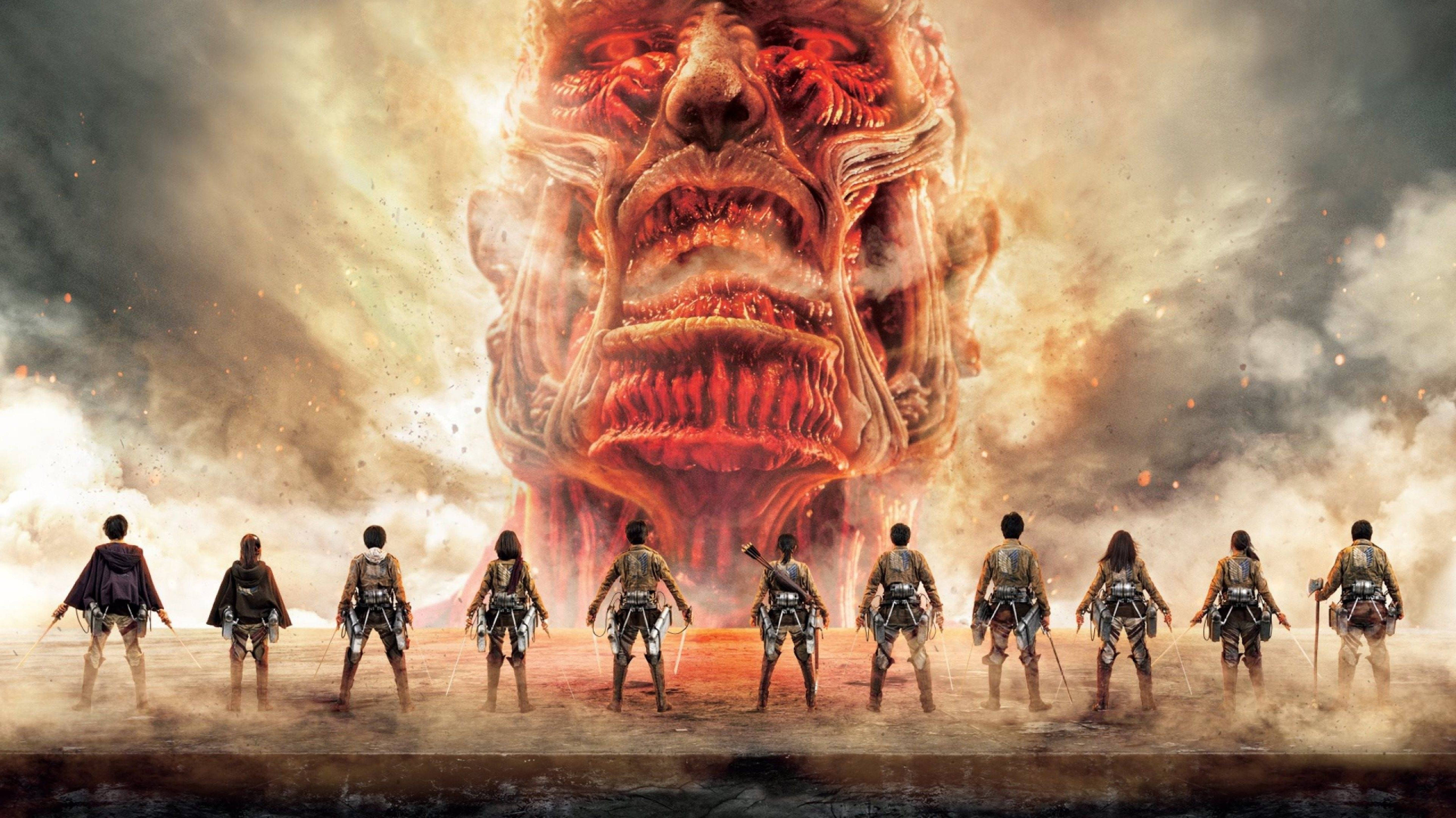 Attack On Titans 4K Πρόσωπο Τιτάνα Ταπετσαρία