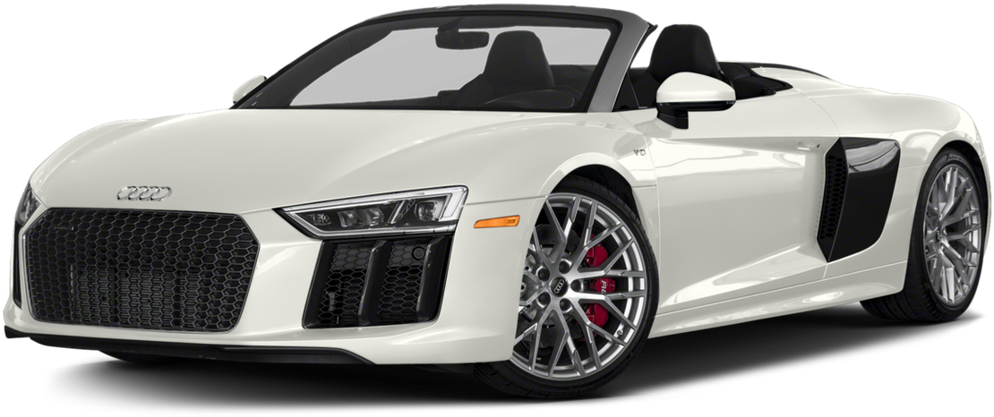 Λευκή Audi R8 Spyder Κάμπριο Ταπετσαρία