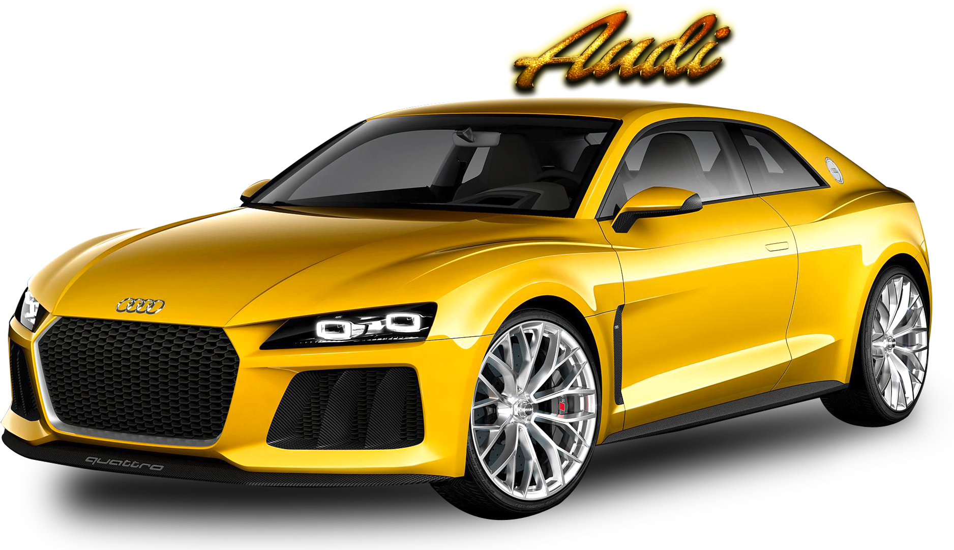 Κίτρινο Audi Sportscar Quattro Ταπετσαρία