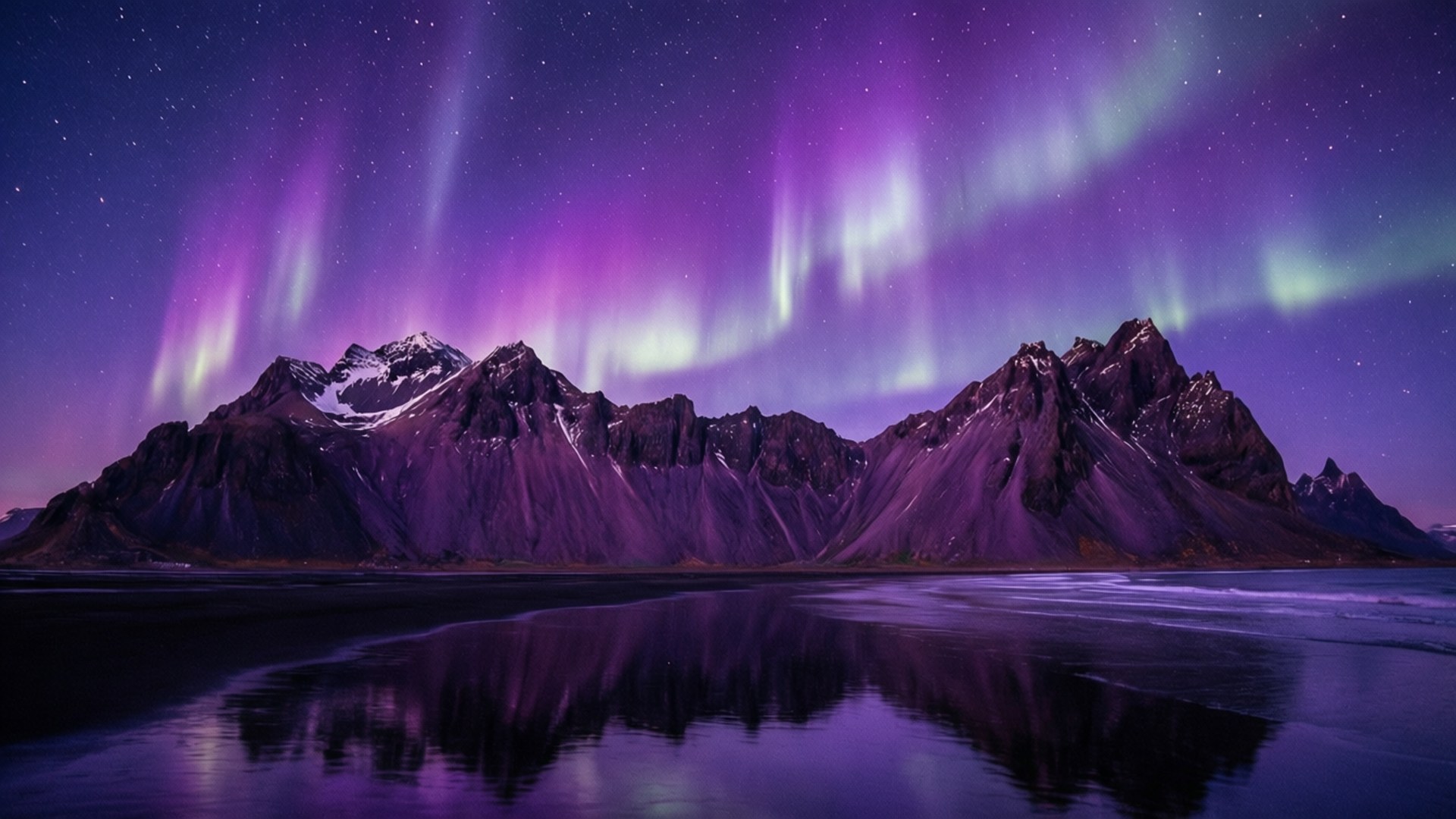 Aurora Πάνω από Μωβ Βουνά Ταπετσαρία