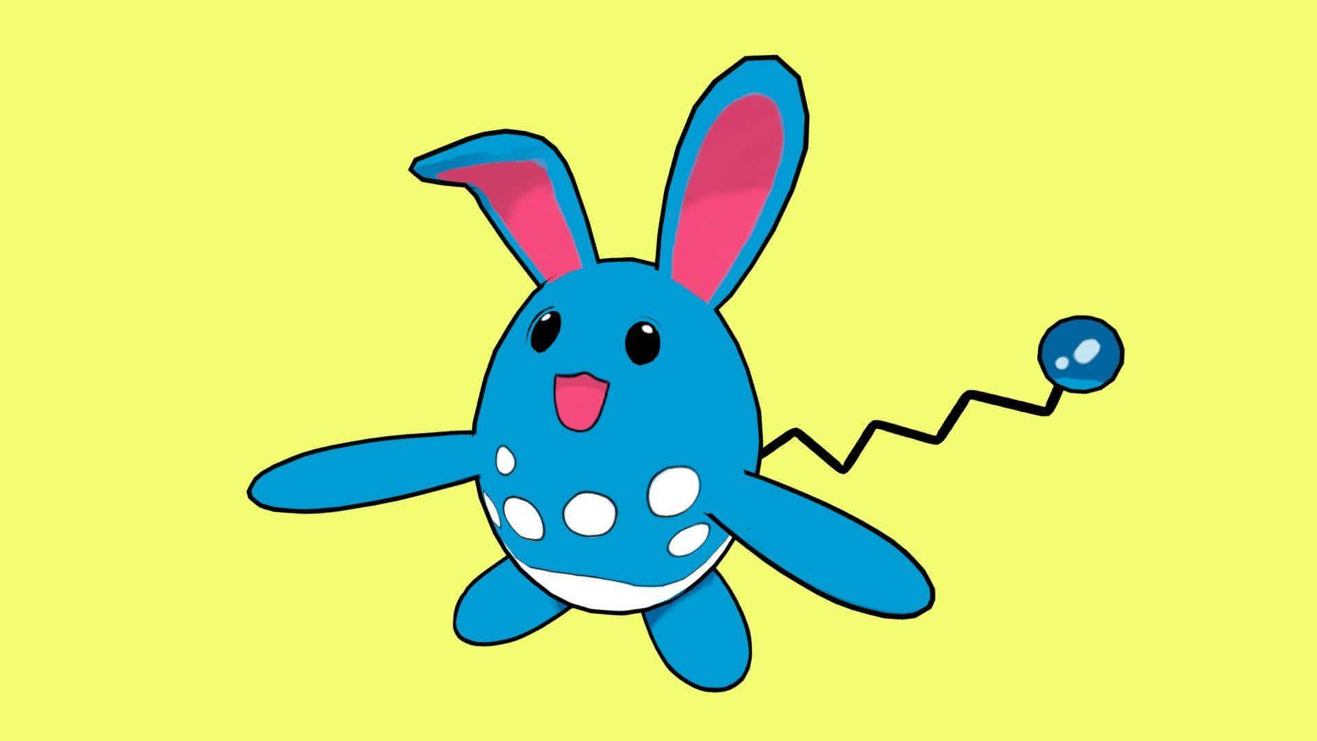 Azumarill Κίτρινο Φόντο Ταπετσαρία