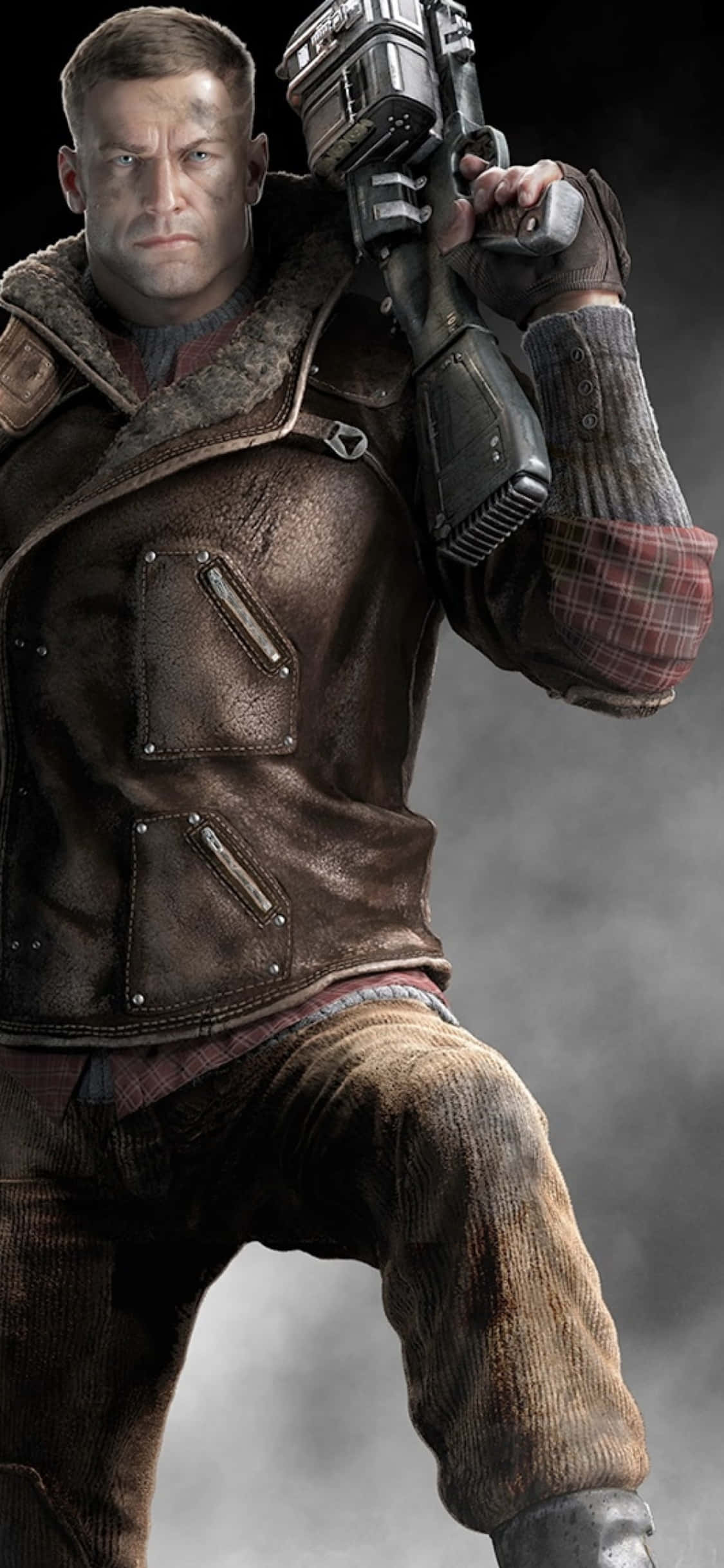 B.J. Blazkowicz με Όπλο στο Wolfenstein II για iPhone Xs Ταπετσαρία