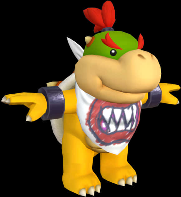 Baby Bowser - 3D Απόδοση Χαρακτήρα Ταπετσαρία