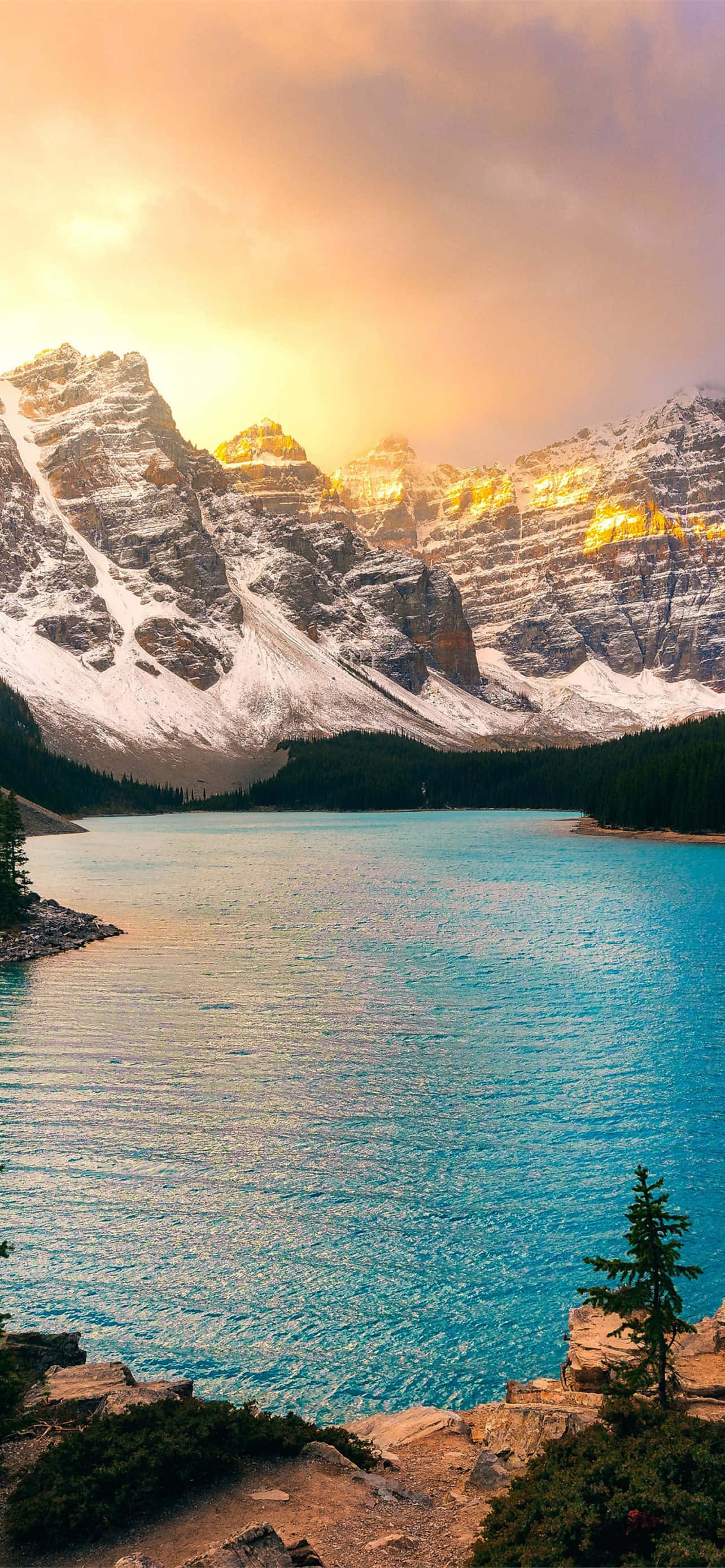 Ανατολή στο Εθνικό Πάρκο Banff Ταπετσαρία