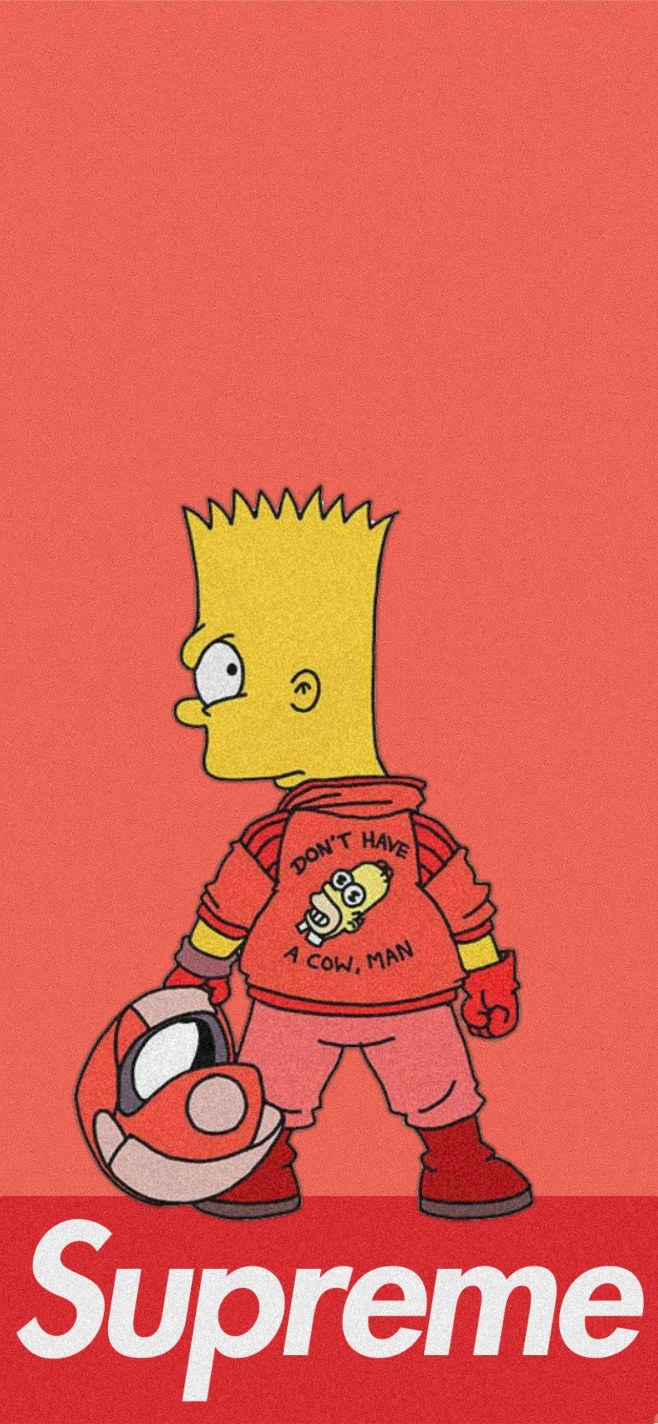 Bart Simpson Orange Supreme Ταπετσαρία