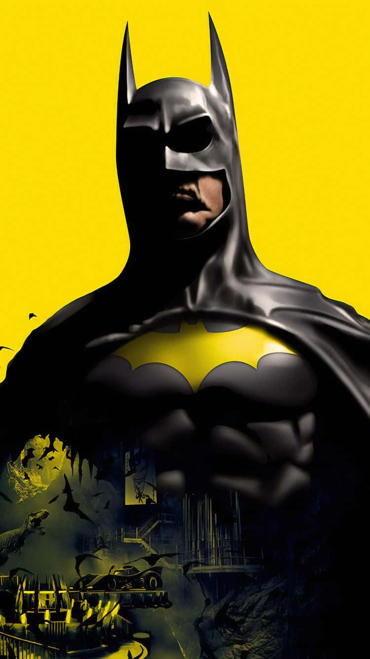 Batman Aesthetic σε Κίτρινη Ψηφιακή Τέχνη Ταπετσαρία