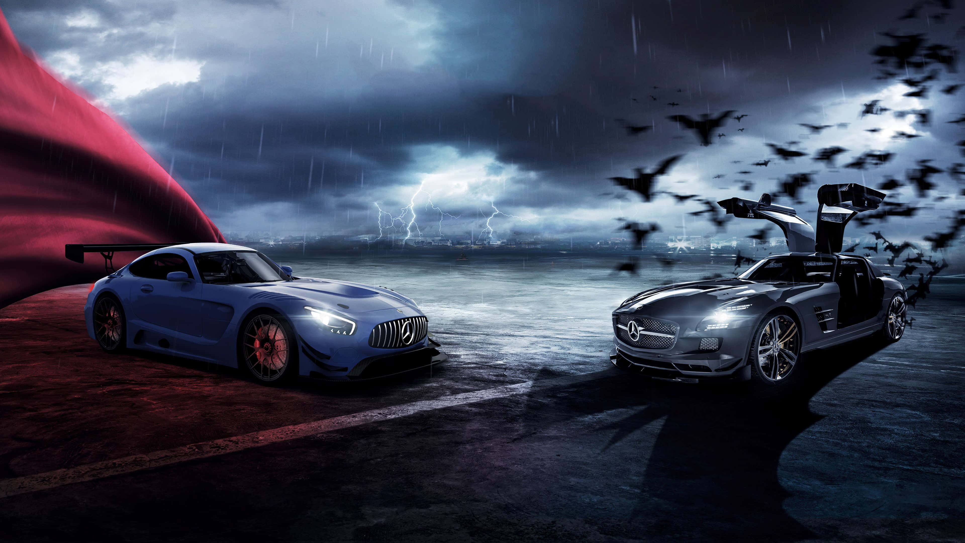 Batman Superman Αυτοκίνητα Mercedes AMG Ταπετσαρία