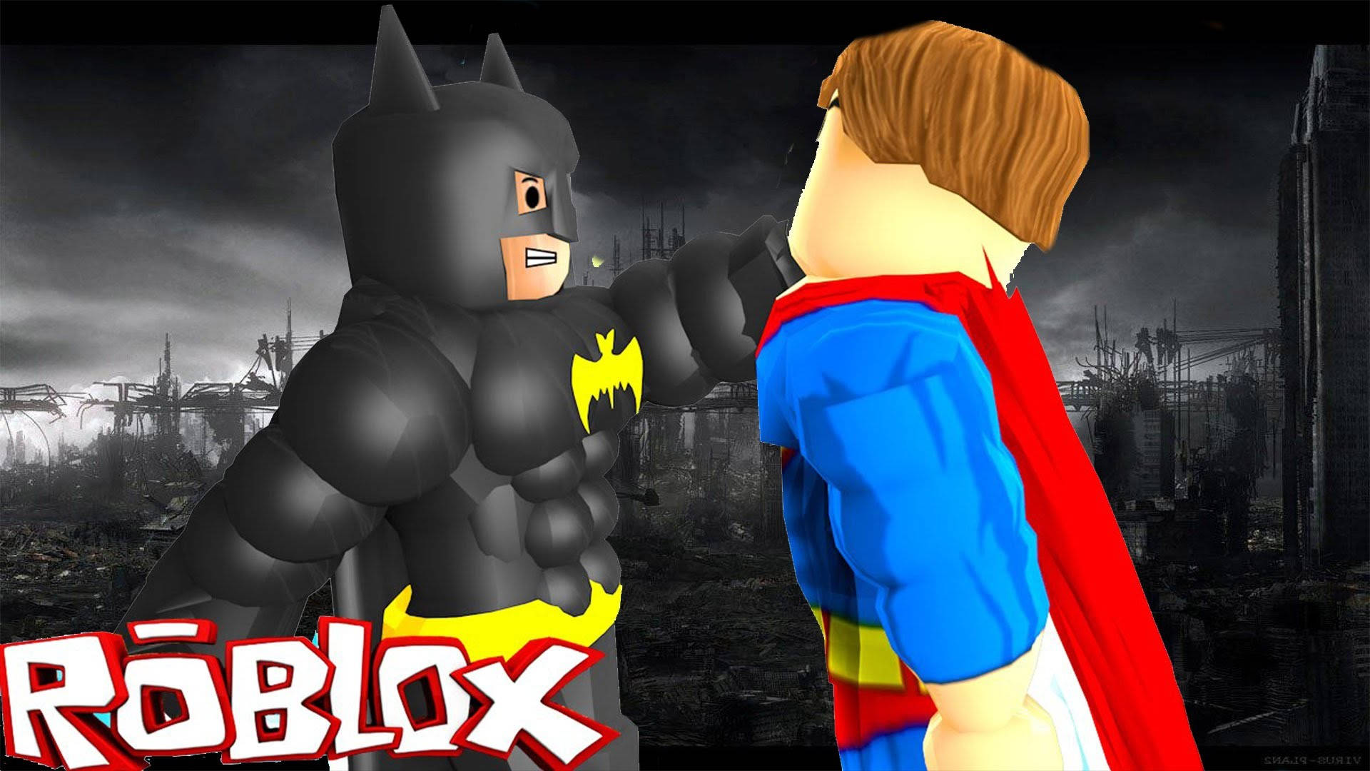 Ο Batman και ο Superman στον κόσμο του Roblox Ταπετσαρία