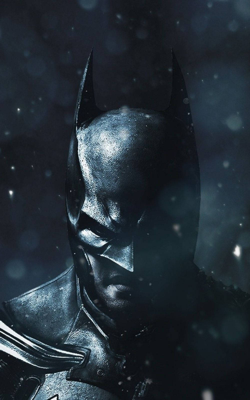 Batman Κοντινό Πλάνο με Χιόνι Ταπετσαρία