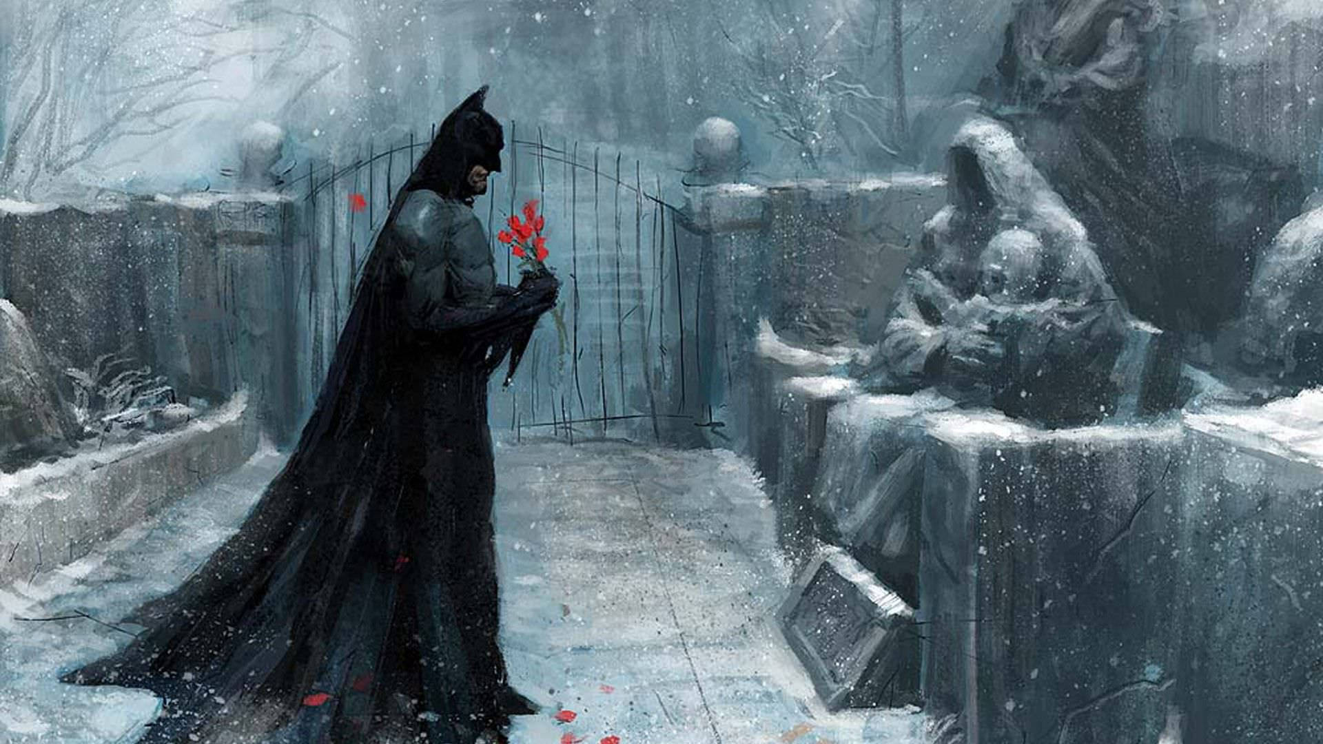 Batman σε Νεκροταφείο (Πίνακας) Ταπετσαρία