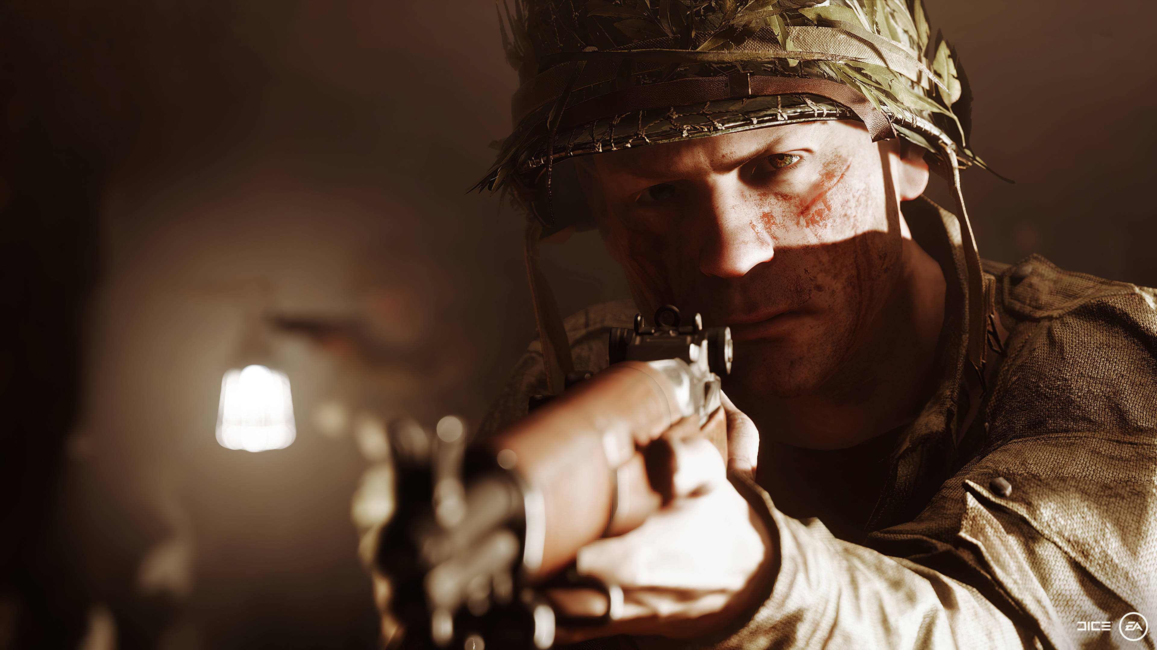 Battlefield 5 4K Κοντινή Λήψη Όπλου που Στοχεύει Ταπετσαρία