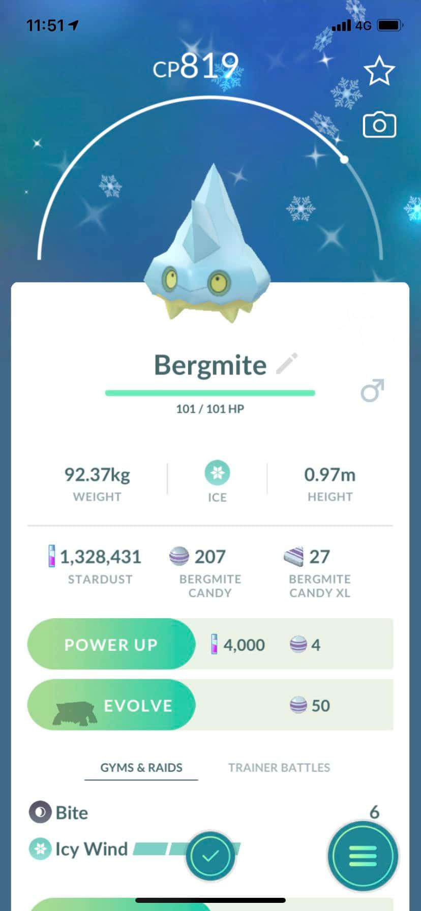 Bergmite με 101 HP Ταπετσαρία
