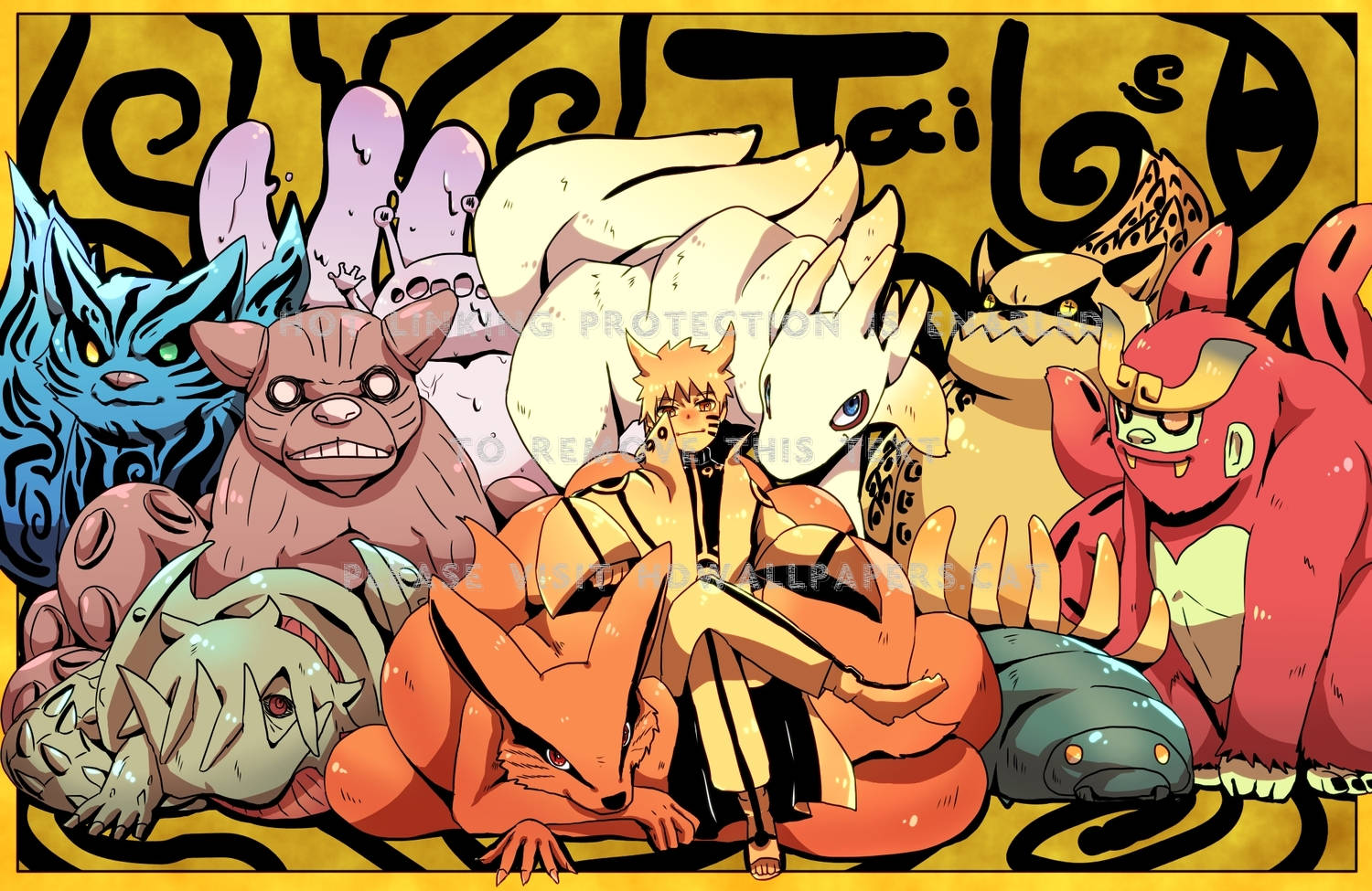 Bijuu Naruto Χαρακτήρες Fanart Ταπετσαρία