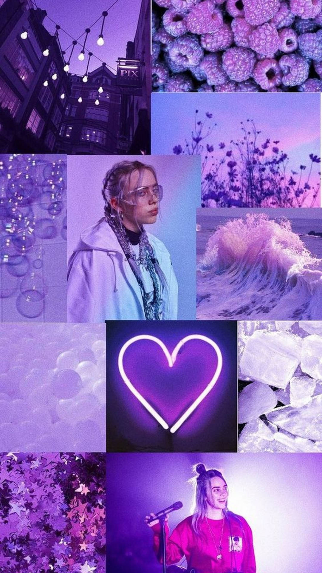 Αισθητική Απαλό Μωβ Billie Eilish Ταπετσαρία