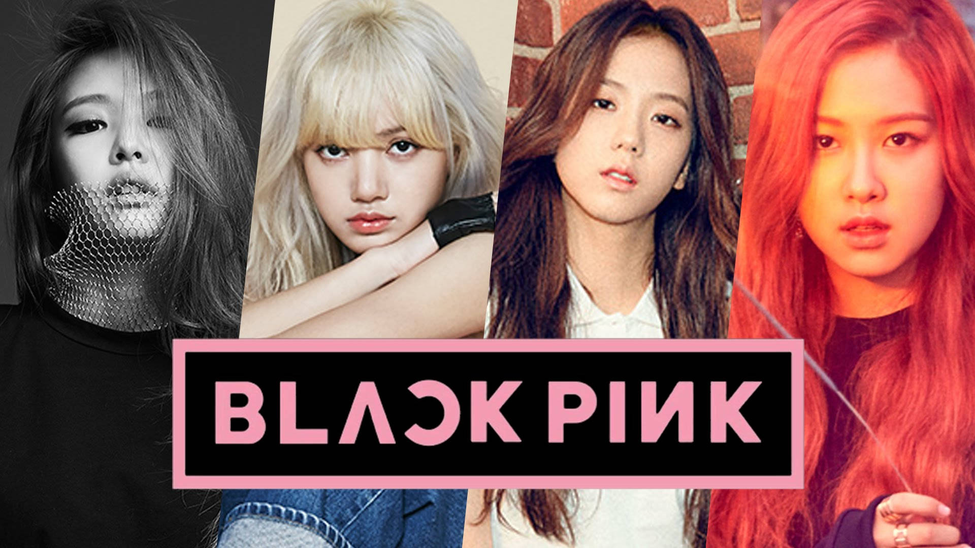 Πανό με τα Μέλη των Blackpink και το Λογότυπο Ταπετσαρία