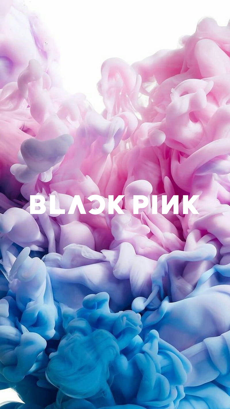 Blackpink Λογότυπο Παστέλ Καπνού Τέχνη Ταπετσαρία