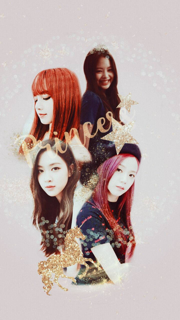 Blackpink Μέλη Gold Princess Ταπετσαρία