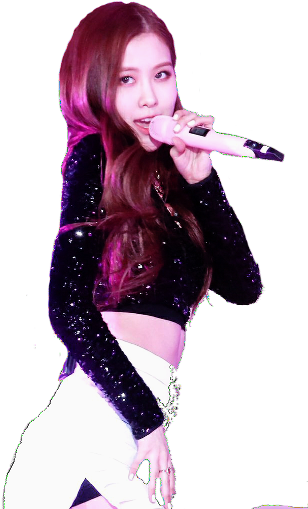 Blackpink Μέλος Τραγουδάει στη Σκηνή.PNG Ταπετσαρία