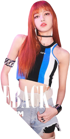Μέλος των Blackpink σε Πόζα Μόδας Ταπετσαρία