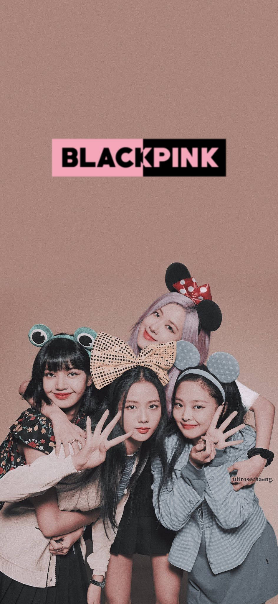 Blackpink χαριτωμένο κάλυμμα κεφαλής Ταπετσαρία