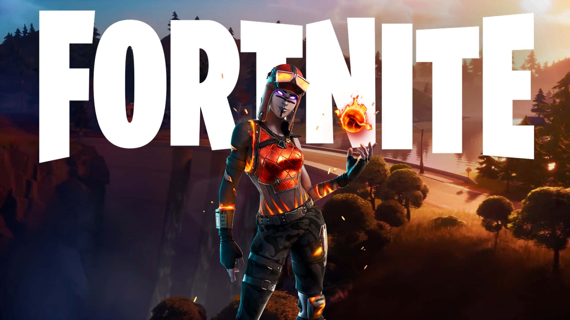 Blaze Fortnite Outfit Λογότυπο Fortnite Ταπετσαρία