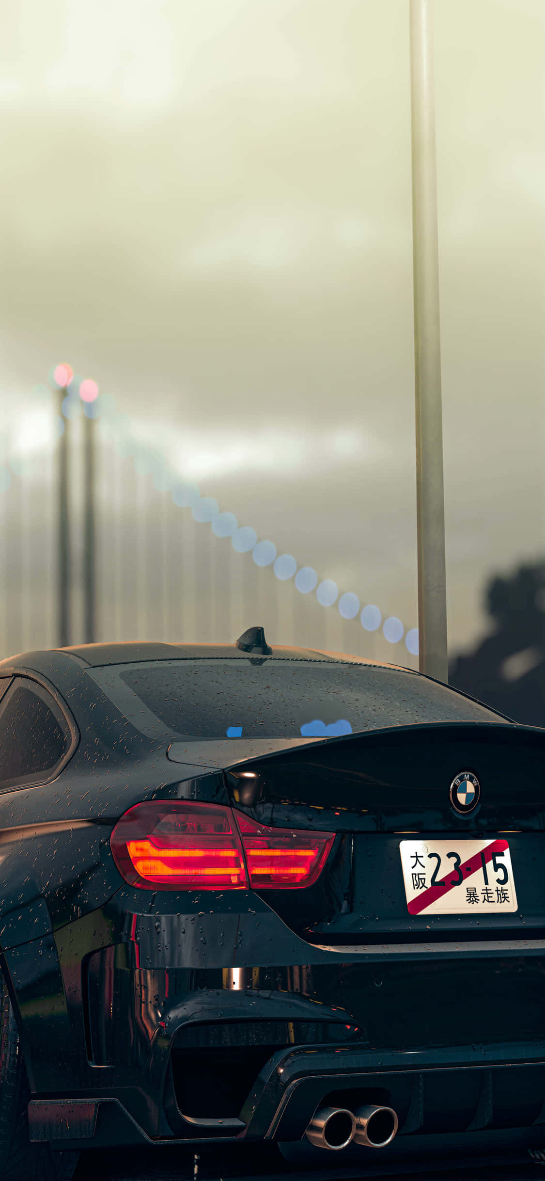 Το κομψό BMW Coupe σε συνδυασμό με το κλασικό Apple iPhone X. Ταπετσαρία