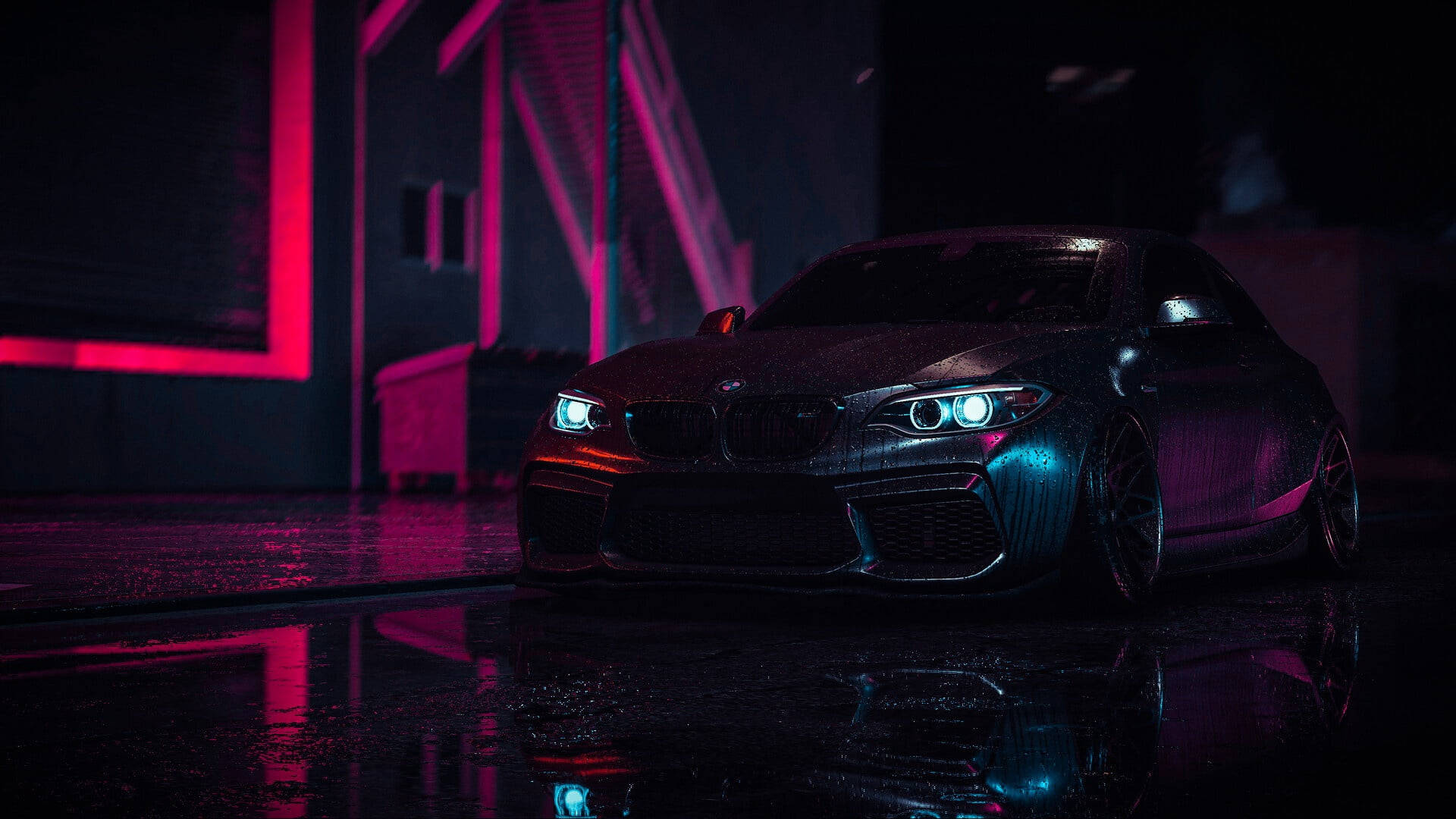 Υγρή Μαύρη BMW Φορητού Υπολογιστή Ταπετσαρία