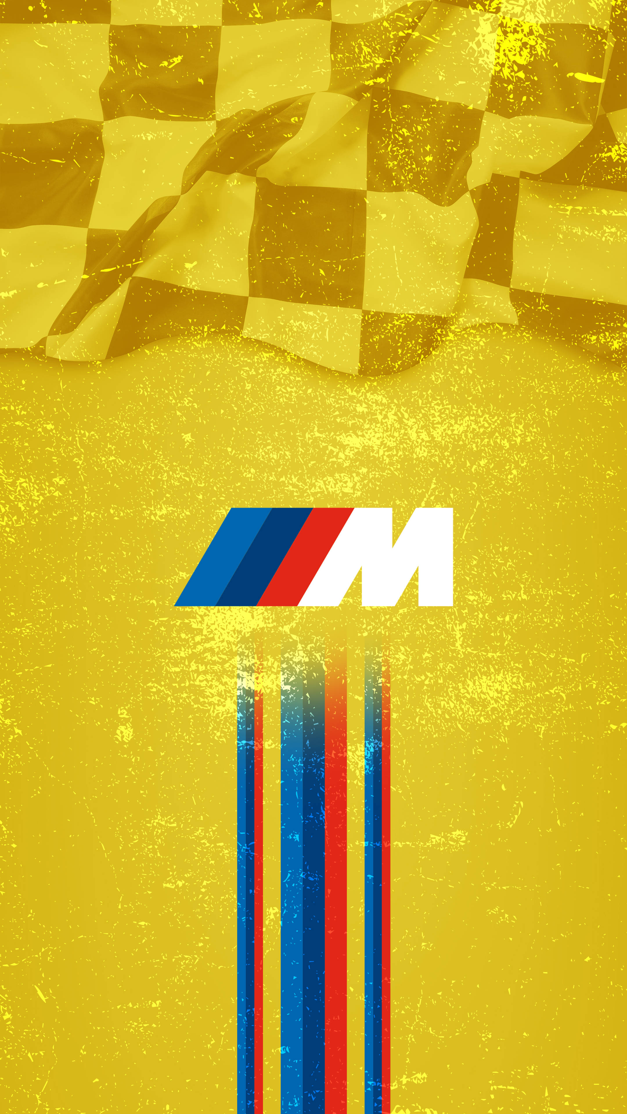 Κίτρινη Σημαία Αγώνα με Λογότυπο BMW M Ταπετσαρία