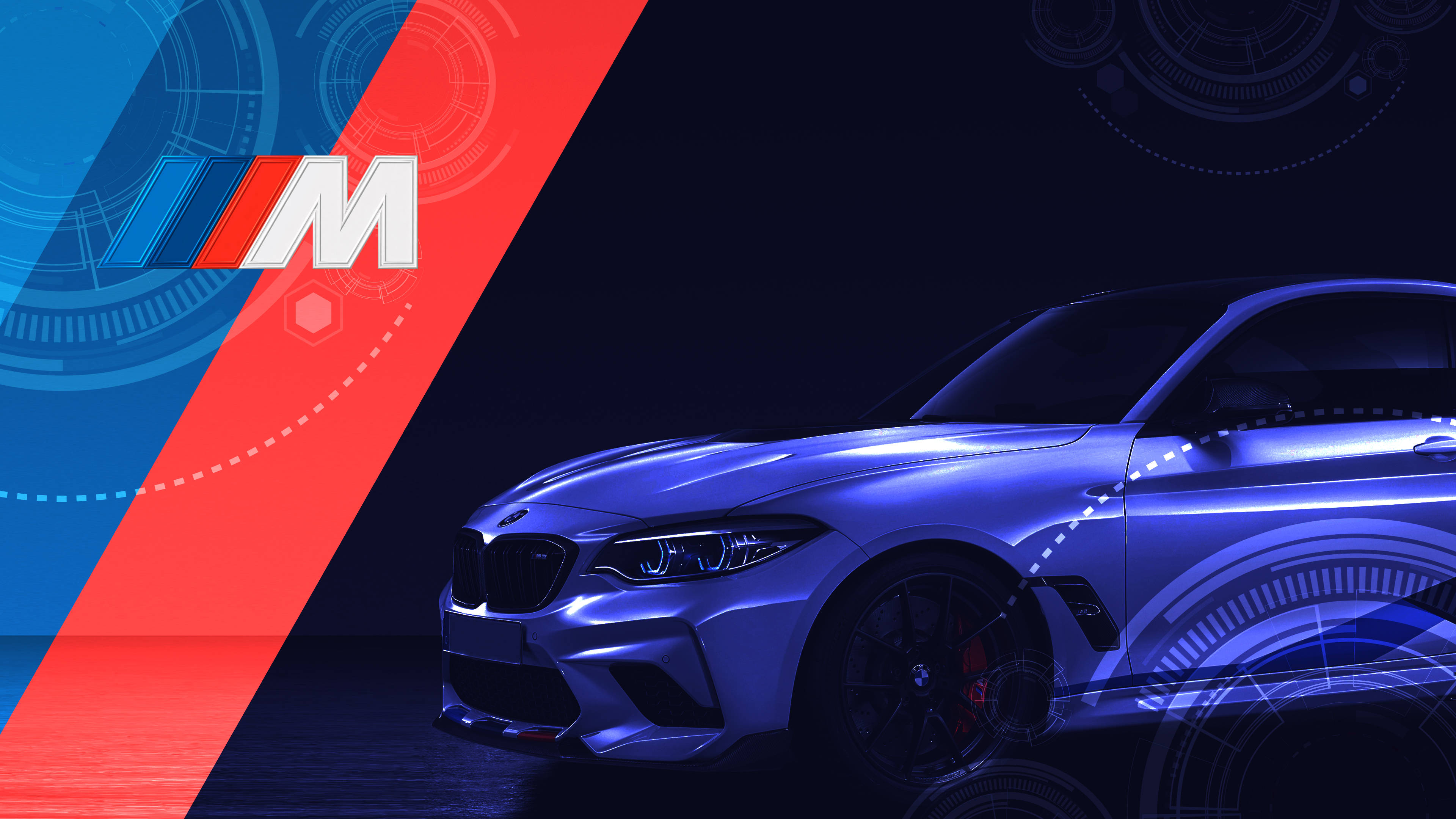 BMW M Λογότυπο Indigo Αυτοκίνητο Ταπετσαρία