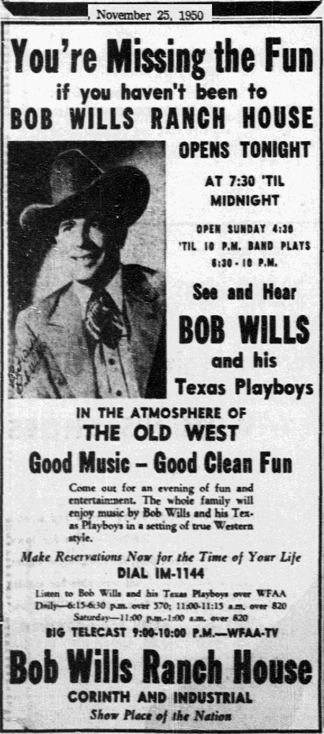 Bob Wills And The Texas Playboys – Vintage εφημερίδα Ταπετσαρία