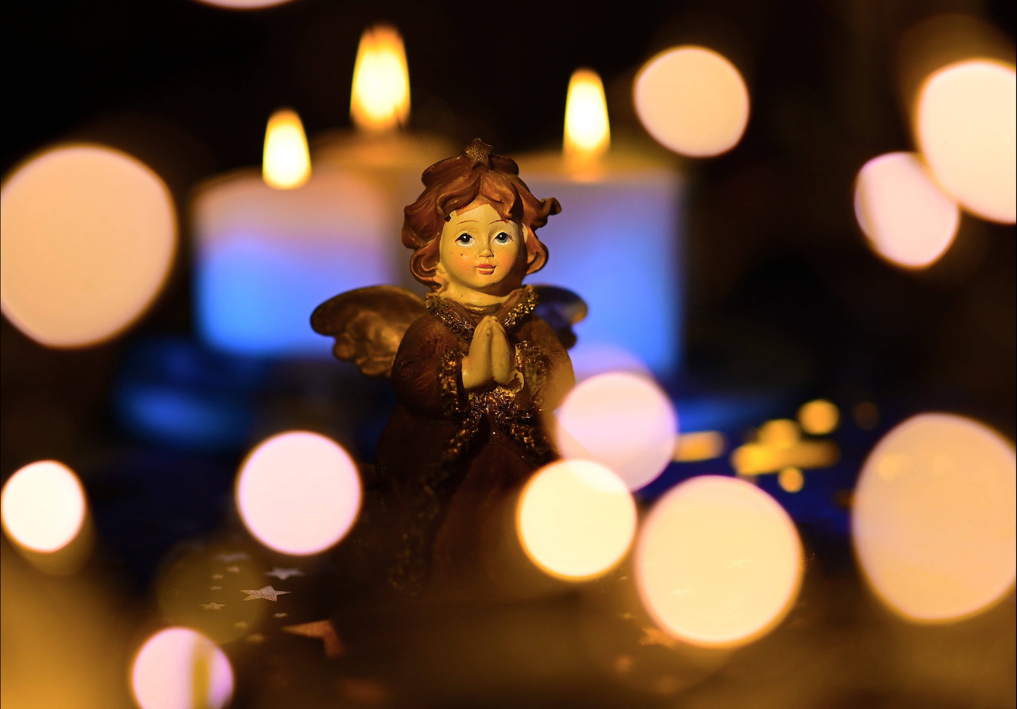 Χριστουγεννιάτικος Άγγελος με Bokeh Σχέδιο Ταπετσαρία