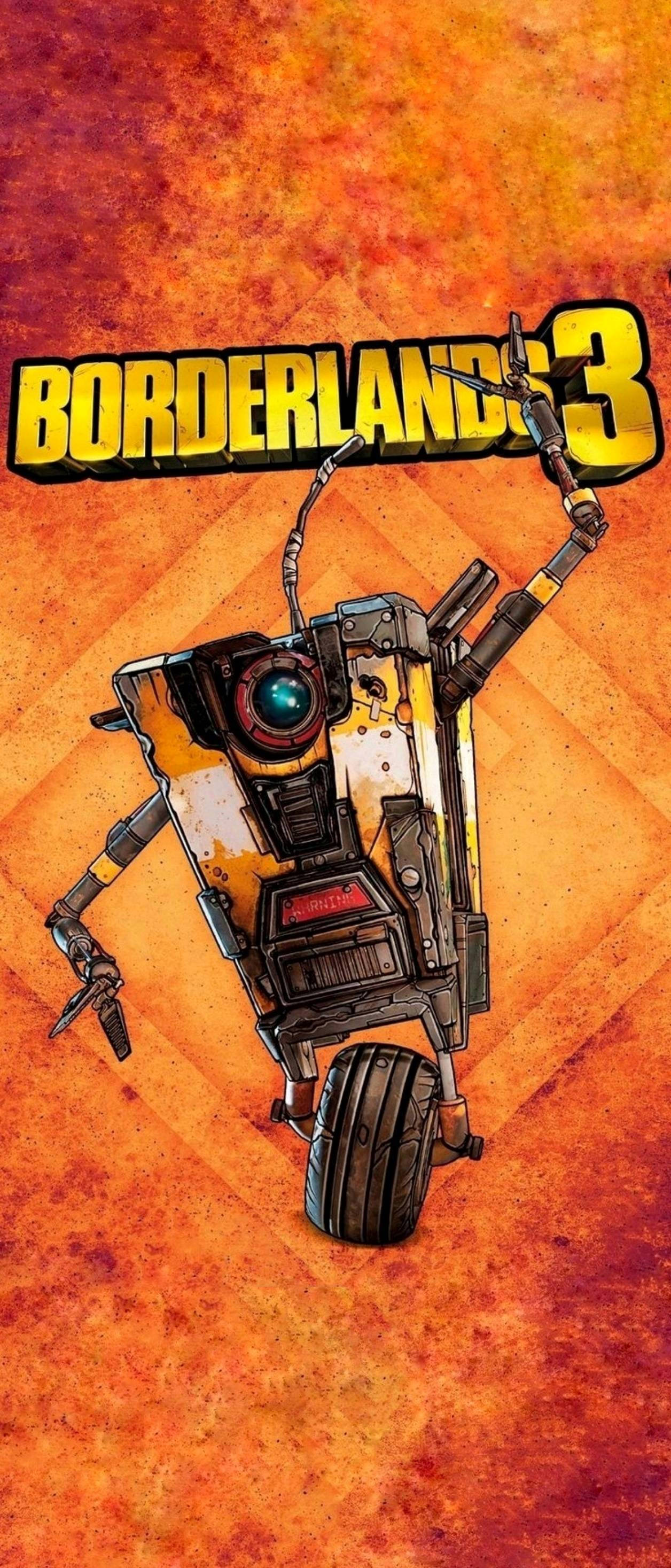 Borderlands iPhone Claptrap Πορτοκαλί Αισθητική Ταπετσαρία