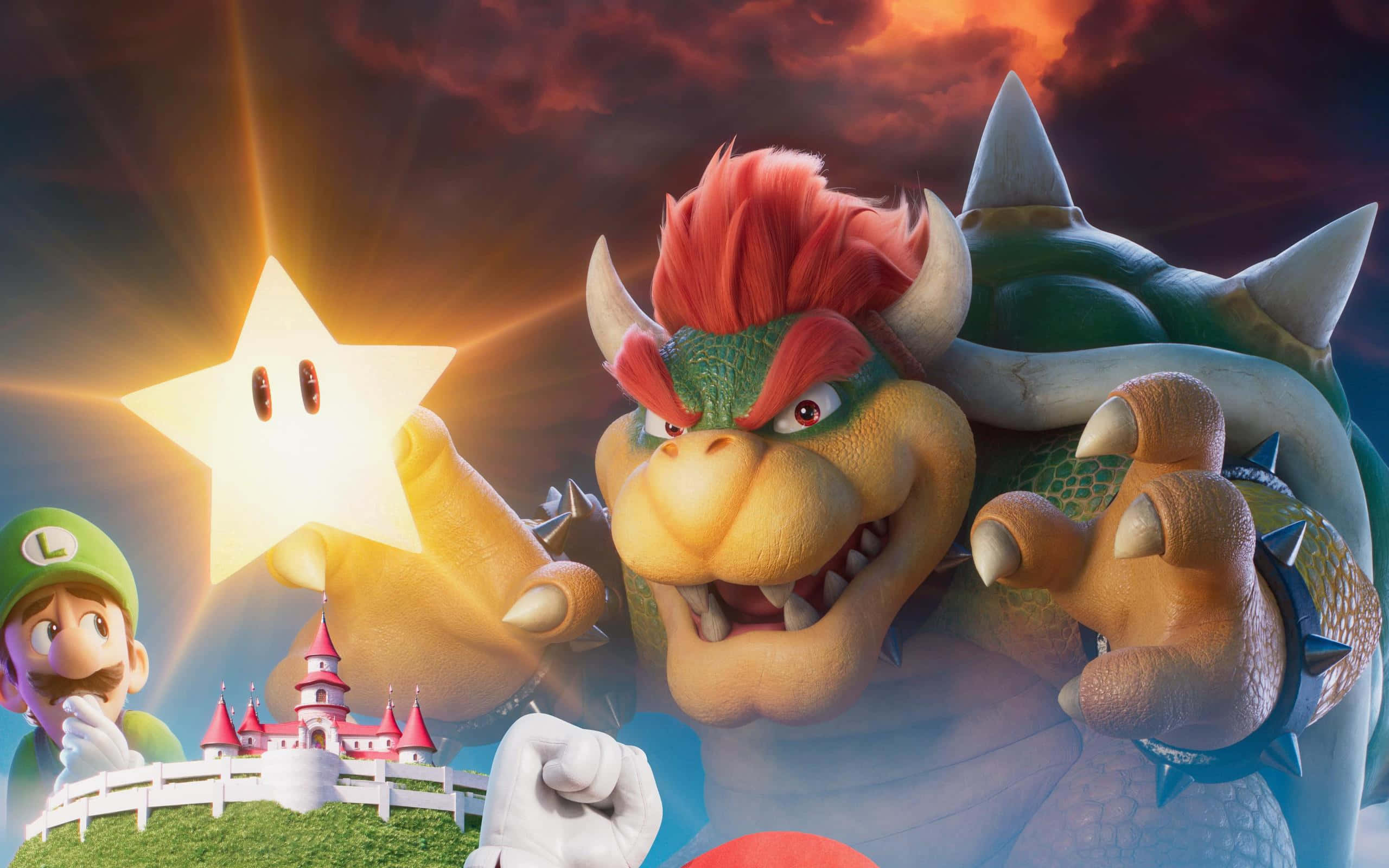 Ο Bowser σε μια επική πόζα σε ταπετσαρία 2560 x 1600 Ταπετσαρία