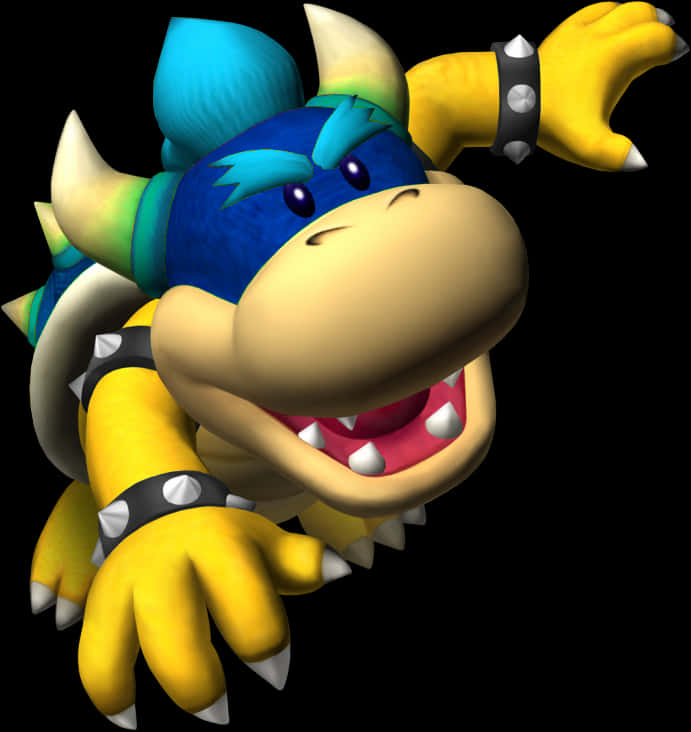 Κινούμενος Χαρακτήρας Bowser με Μπλε Μαλλιά Ταπετσαρία