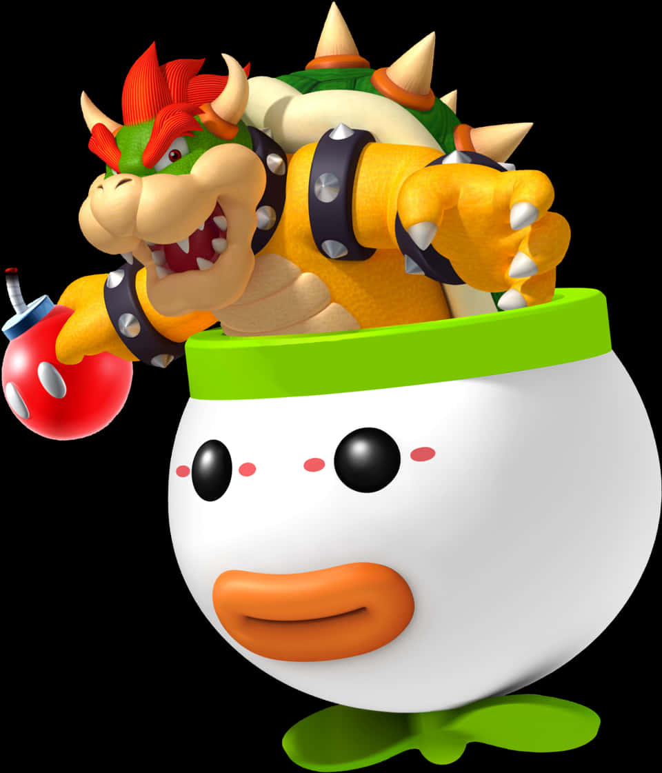 Εικονογράφηση του Bowser σε Κλόουν Αυτοκίνητο Ταπετσαρία