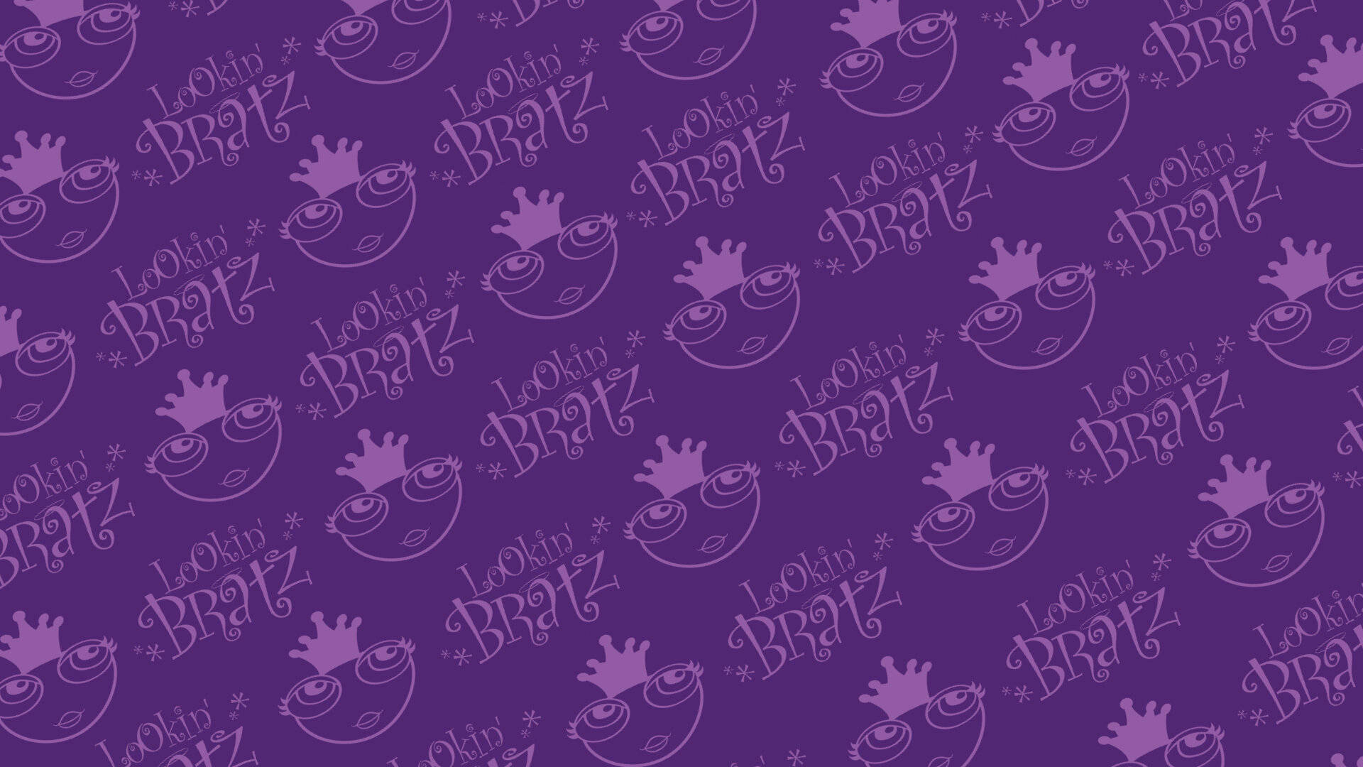 Bratz Aesthetic Μωβ Μοτίβο Ταπετσαρία