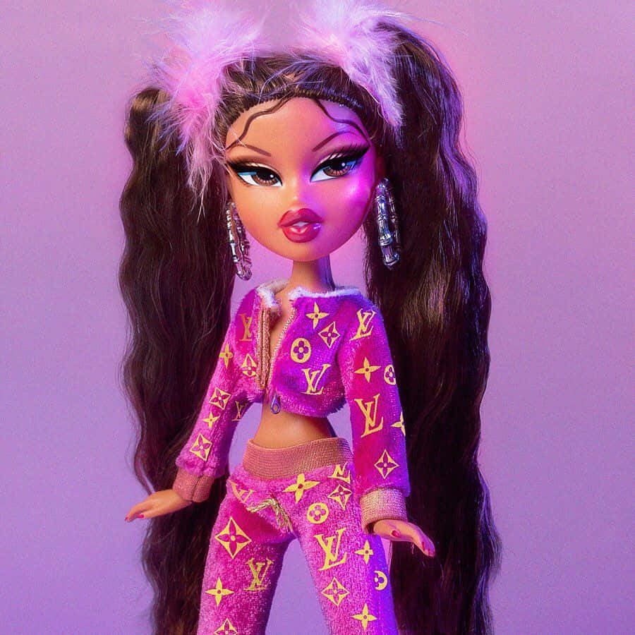 Αισθητική κούκλα Bratz Sasha με κοτσιδάκια Ταπετσαρία