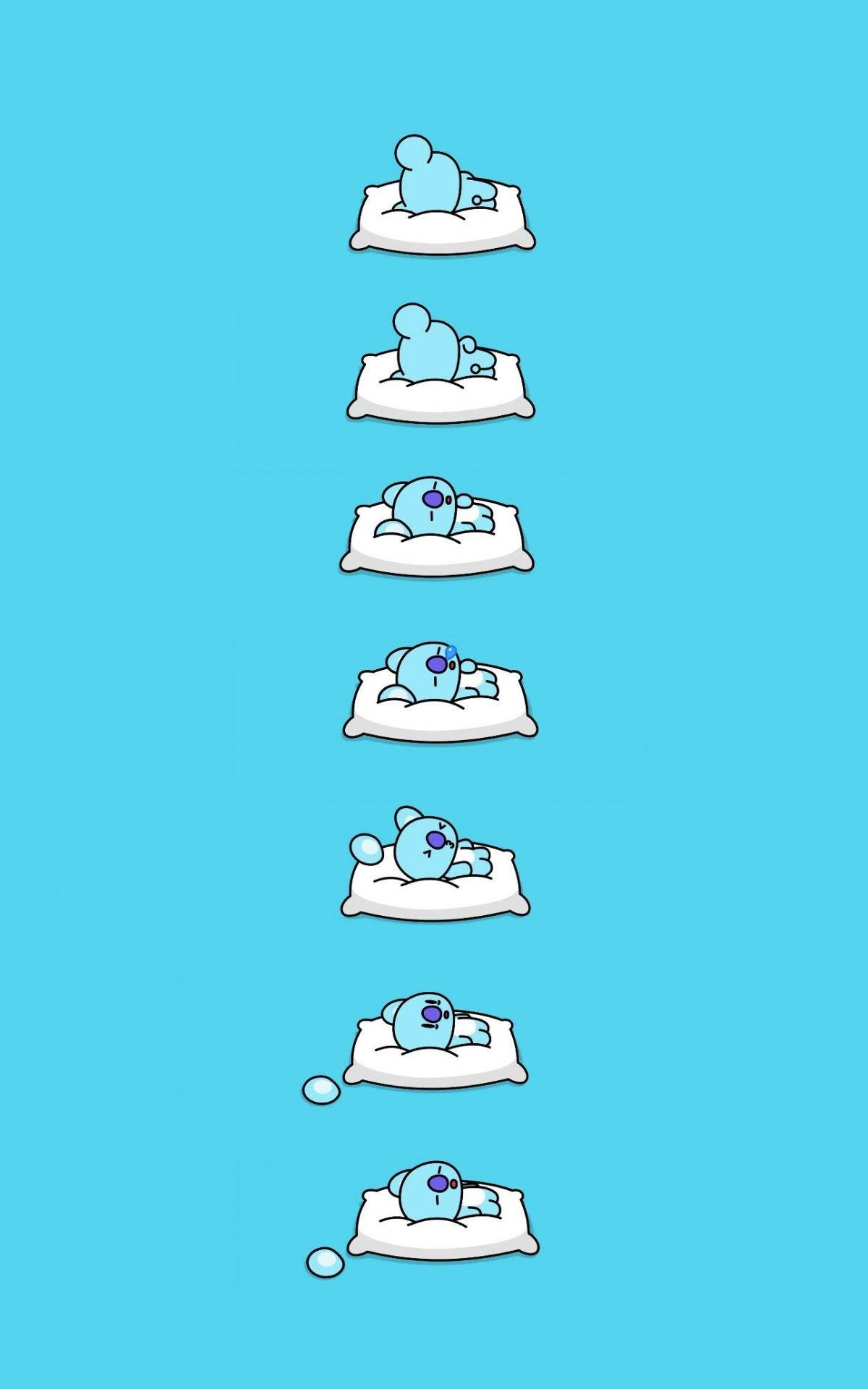 Χαριτωμένο BT21 Koya Κοιμισμένο Ταπετσαρία