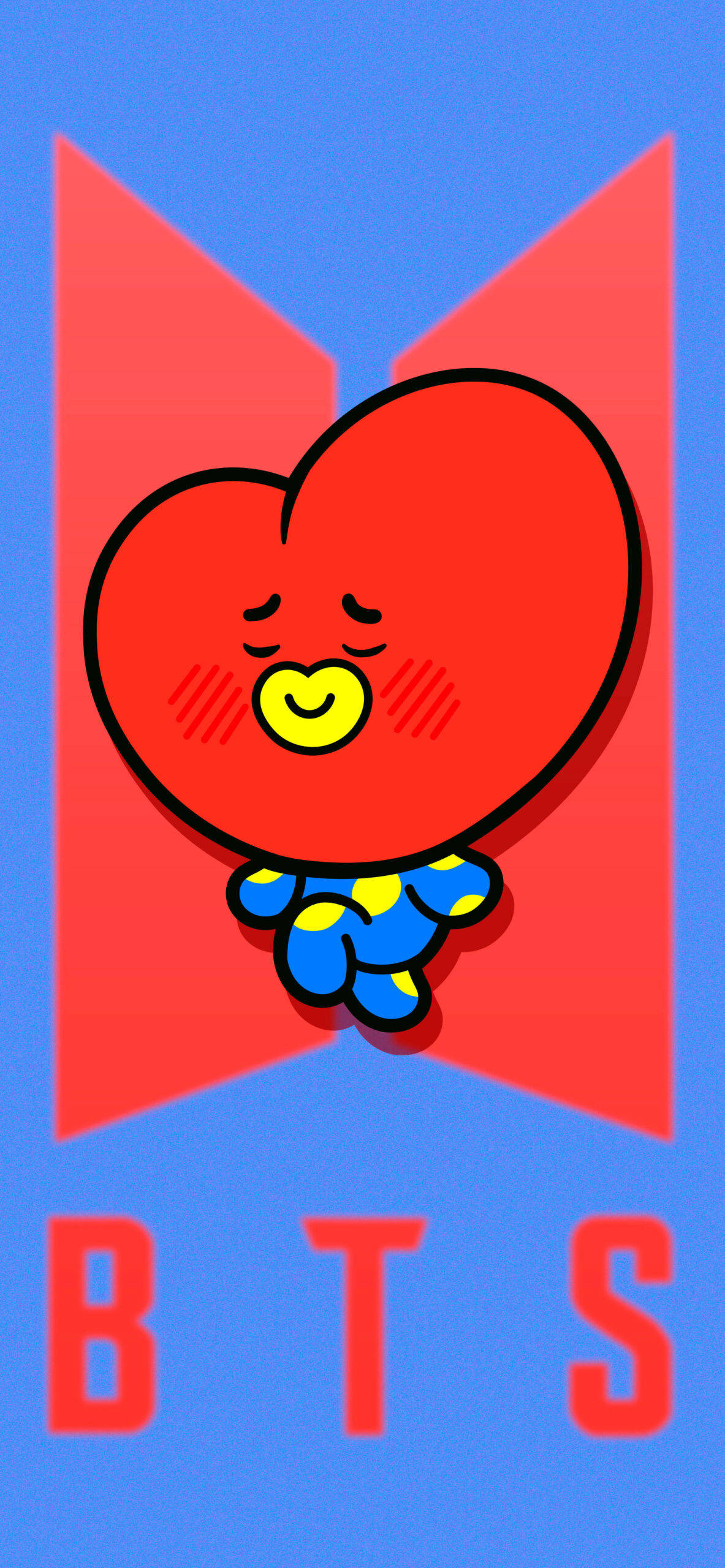 BT21 Tata Πάνω σε Λογότυπο BTS Ταπετσαρία
