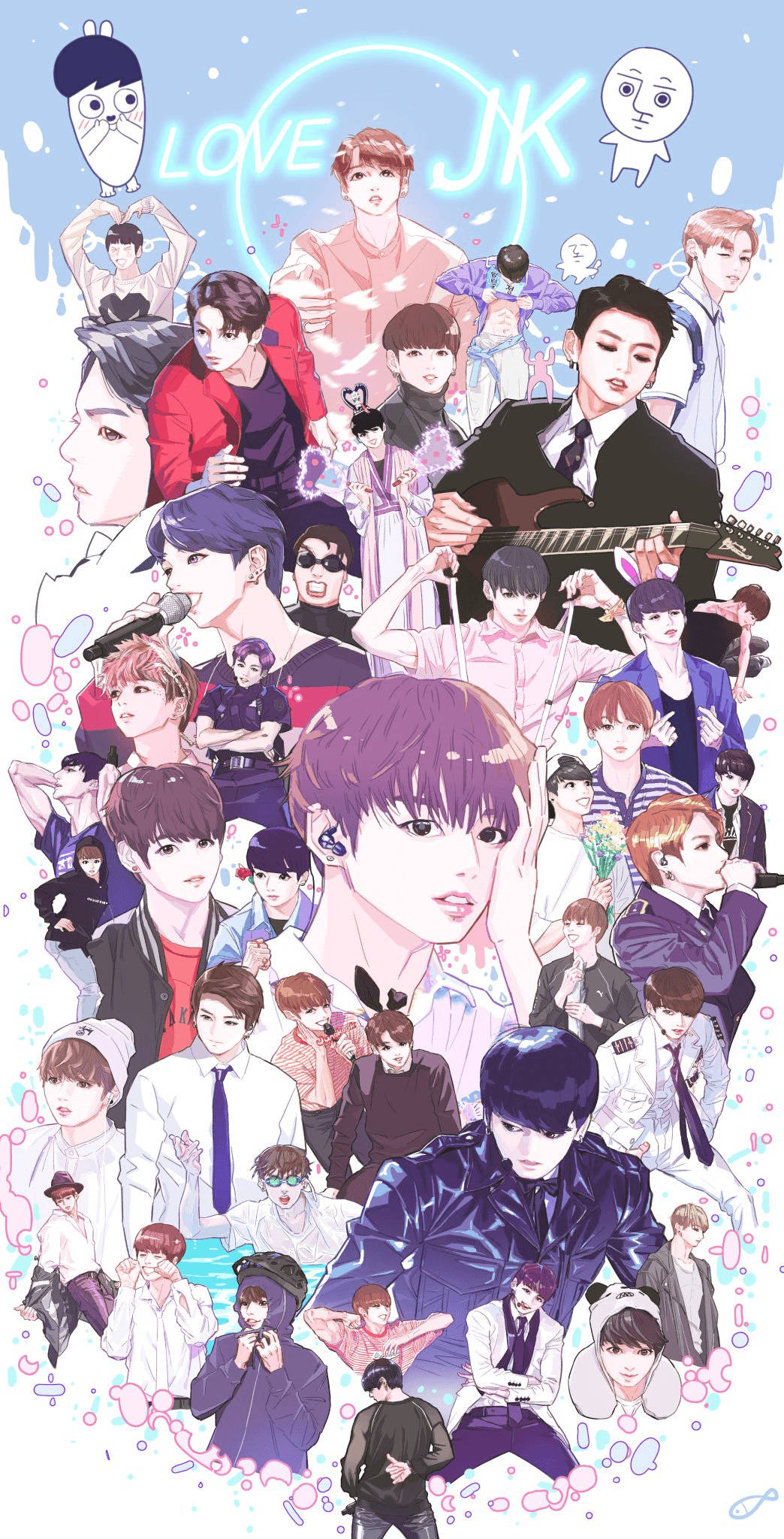 BTS Anime Αγάπη JK Ταπετσαρία