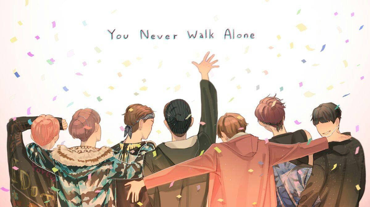BTS Anime You Never Walk Alone Φορητός Υπολογιστής Ταπετσαρία