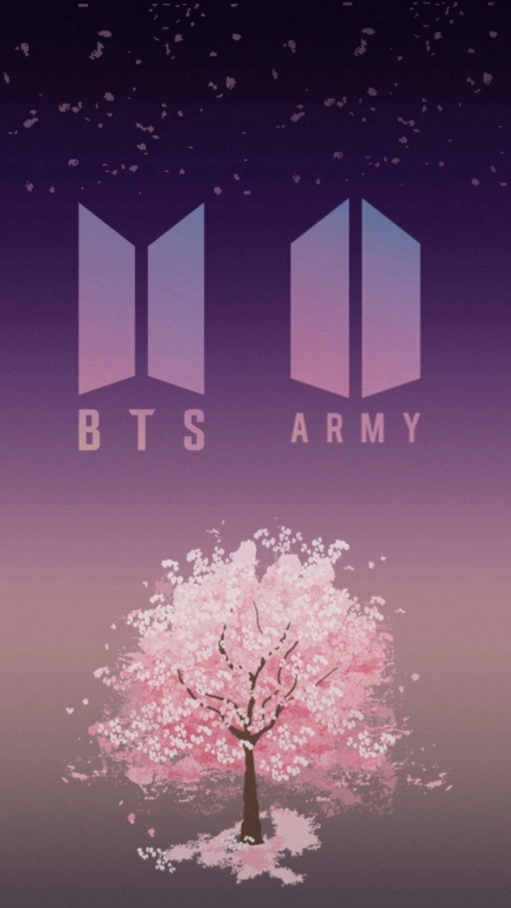 BTS ARMY Λογότυπο Μωβ Αισθητική — Bts Ταπετσαρία