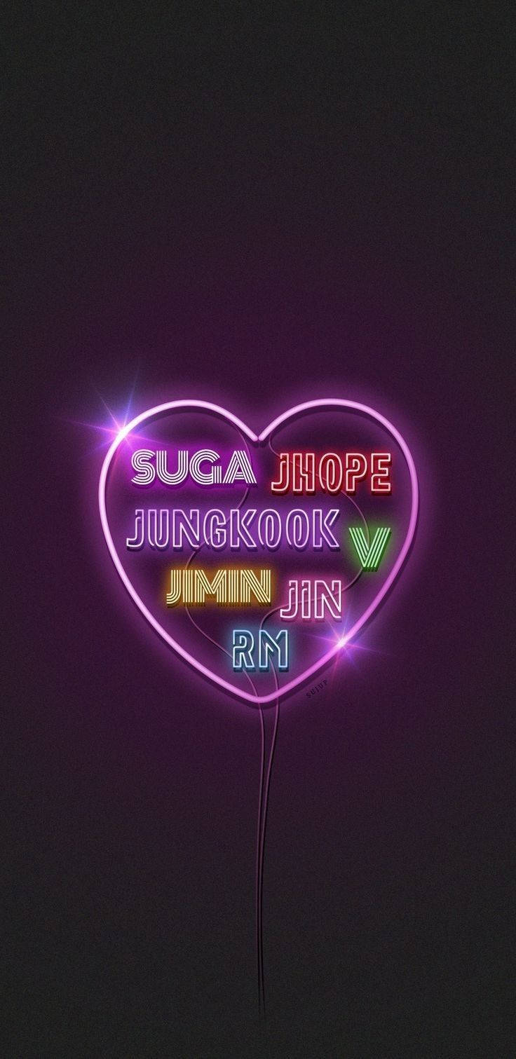 BTS Αισθητική Τέχνη Νέον Ταπετσαρία