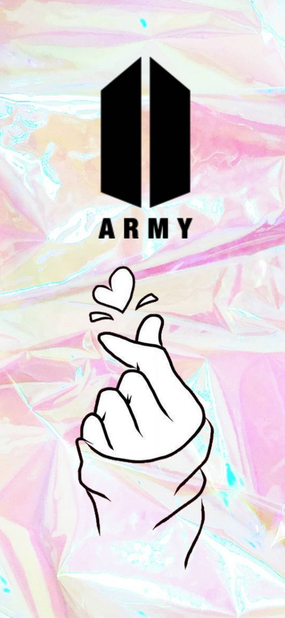 Λογότυπο BTS με Finger Heart Ταπετσαρία