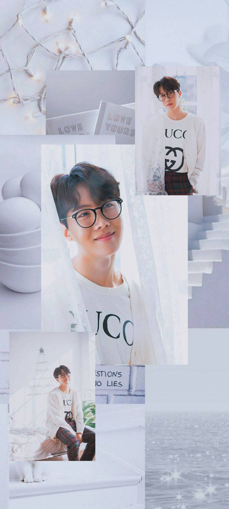 BTS Αισθητική Jhope Σε Λευκό Ταπετσαρία