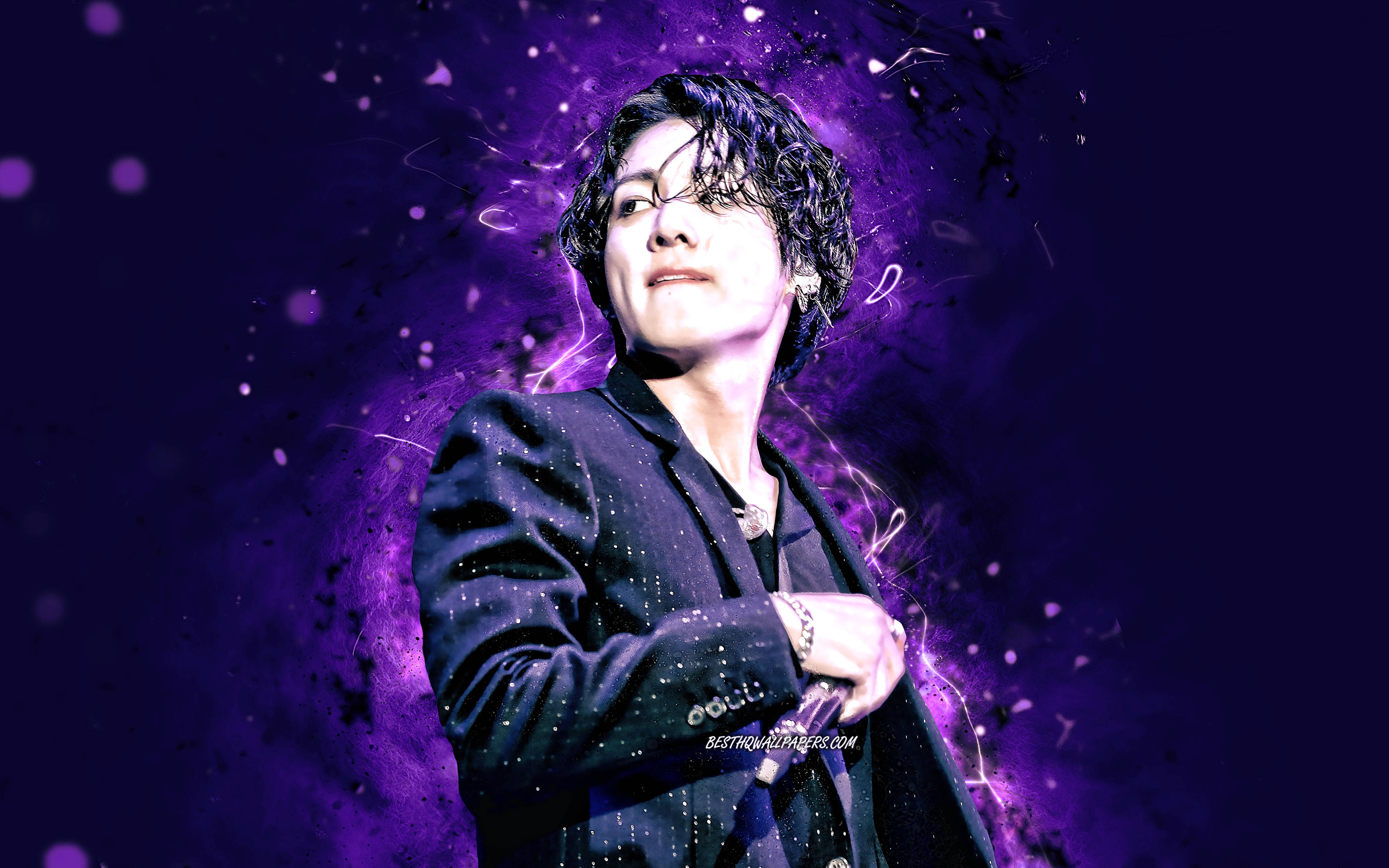 BTS Jungkook Μωβ Αισθητική Ταπετσαρία