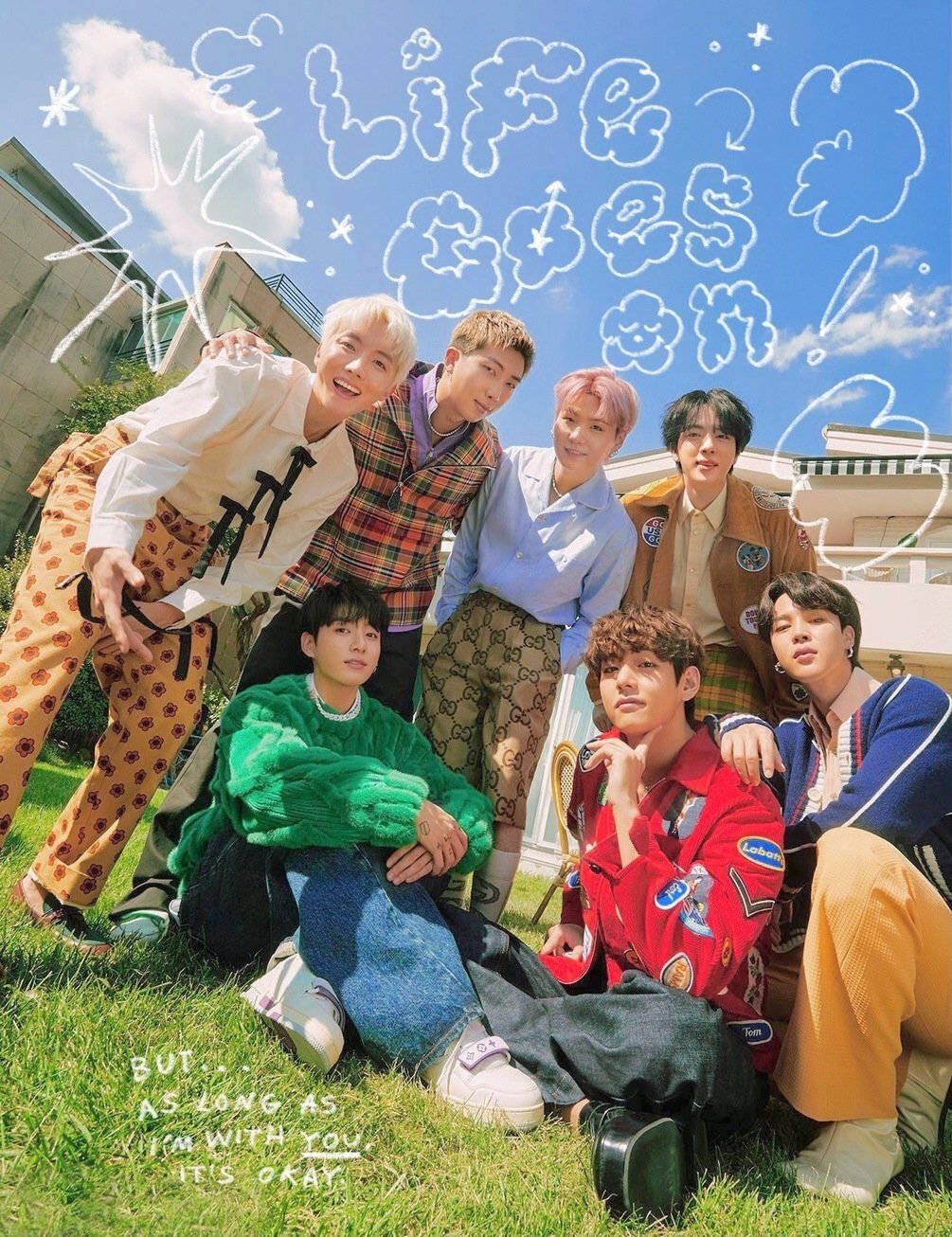 Μέλη των BTS Life Goes On Ταπετσαρία