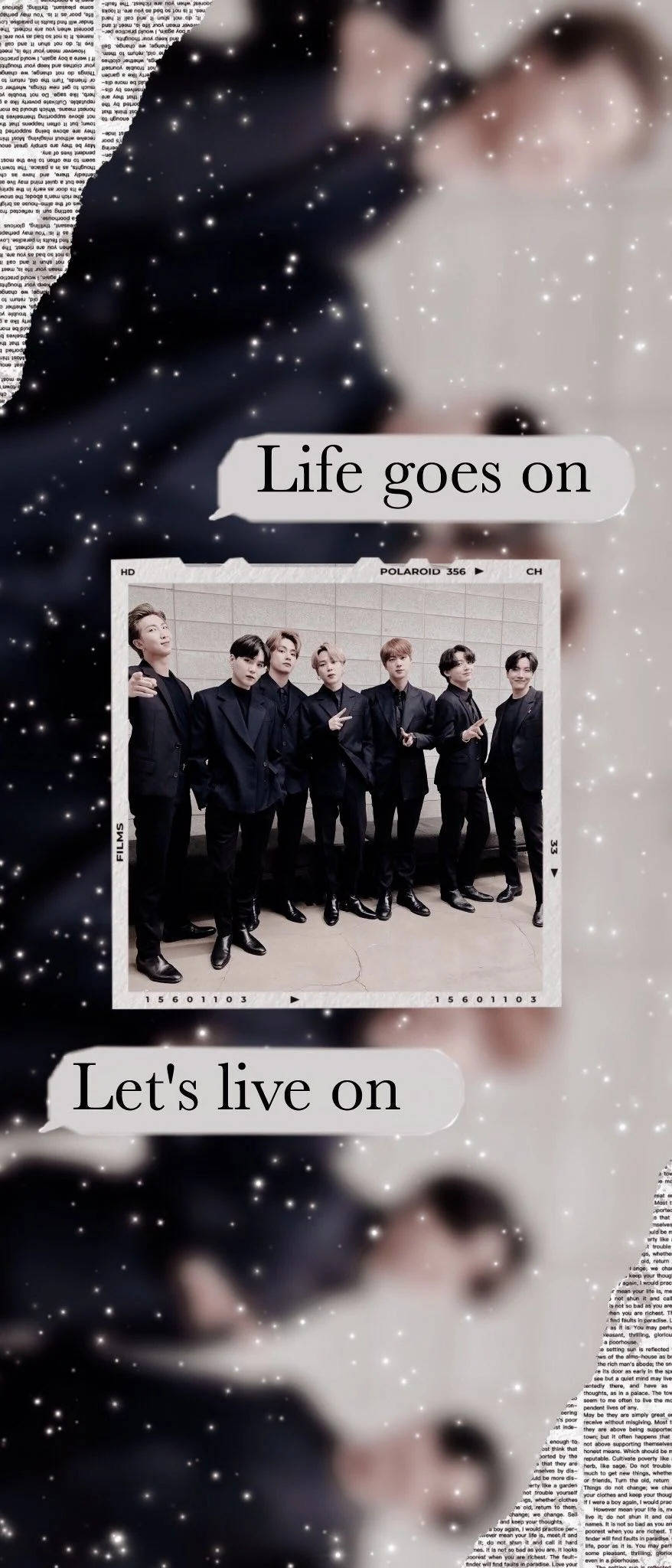 BTS Life Goes On Συννεφάκια Ομιλίας Ταπετσαρία