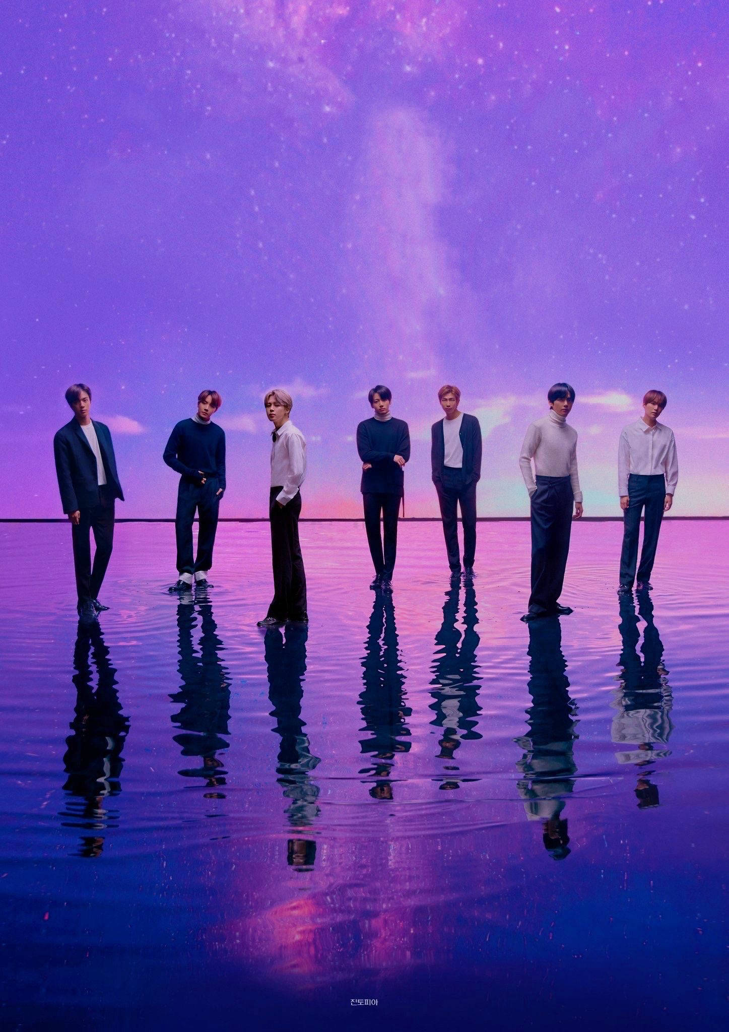 BTS OT7 σε Παστέλ Μωβ Ταπετσαρία